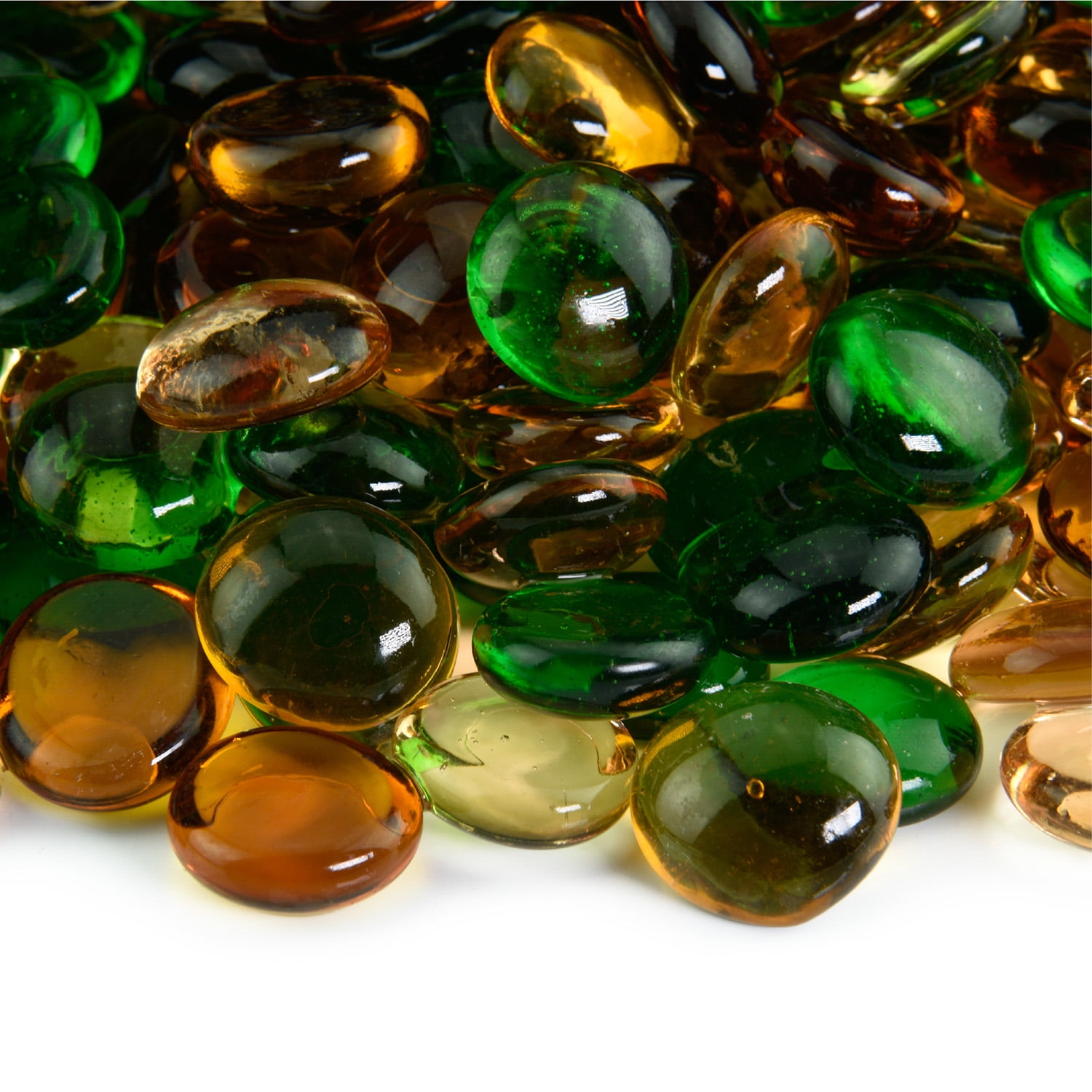 Fallen Leaves Blended Fire Pit Glass Beads 3/4", 10 lbs