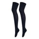 thumbnail image 1 of Calcetines por encima de la rodilla Sunnimix Rayas femeninas Negro, 1 of 8