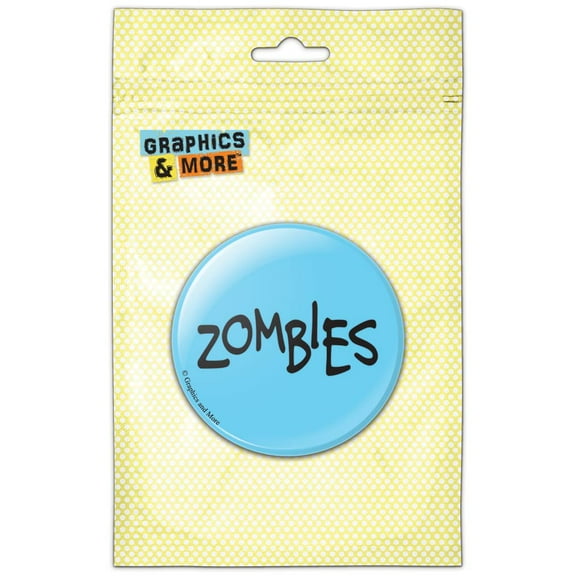 Zombies Blue Black Pinback Button Pin Badge