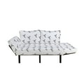 thumbnail image 2 of Phoenix Futon Couch, Hand Drawn Chinese Phoenix Tattoo Style Simplistic Magic Bird Print, Daybed with Metal Frame Upholstered Sofa for Living Dorm, Loveseat, Black and White, by Ambesonne, 2 of 4