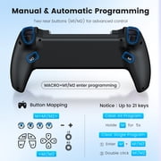 Switch 2 Controller, Wireless Pro Controller for Switch 2/Switch/OLED & iOS/Android - Hall Effect Joystick, Wireless Mobile Gaming Controller with RGB, Programmable Back Buttons, Extendable Design