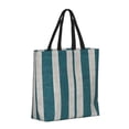 thumbnail image 3 of Large-Capacity Zipper Single-Shoulder Convenience Bag 15.7×19.6 Inches, Wear-Resistant And Water-Repellent, Can Be Carried By Hand Or On One Shoulder Cyan Stripe_2, 3 of 8
