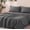 Gray, variant on Sonive 140gsm Bed Sheet Set Queen, 4 Pieces Brushed Microfiber Cozy & Warm Bedding Set, Green