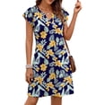 thumbnail image 2 of Fantaslook Summer Dresses for Women Ruffled Sleeve V Neck Dress Casual Floral Sundresses with Pockets, 2 of 9