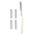 thumbnail image 1 of Unique Bargains Vocoste Rasoir à Sourcils pour Femmes en Acier Inoxydable Blanc avec 5 Lames, 1 of 7