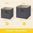 thumbnail image 4 of Norcho Foldable Fabric Storage Cubes with Handles, Decorative Closet & Shelf Storage Bins, 11 Inch, Gray, 6-Pack, 4 of 6