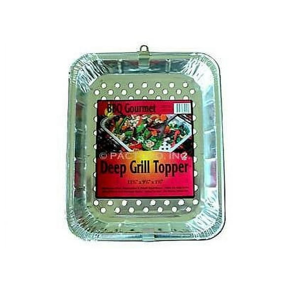 Durable Packaging Durable 13 x 10 x 1.75 Deep Disposable Aluminum Foil Grill Topper Bbq Pan 24/Pk (Pack of 24)