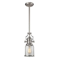 Elk Chadwick 1 Light Pendant In Satin Nickel 67742-1