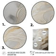 thumbnail image 3 of Designart "Abstract Line Artistry Gold and Grey III" Minimalism Line Art Metal Wall Art, 3 of 5