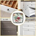 thumbnail image 4 of 4 Pcs Cabinet Handle Drawer Pulls Watercolor Tropical Floral Knobs with Screws Square Furniture Office Cabinet Knob Decoration, 4 of 5