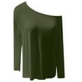 thumbnail image 5 of EDFBUYKRS Crewneck Sweatshirt Tube Tops Solid Color Blouses Long Sleeve Shirts Basic Tees Pullover Crop Tops Tops Basic Tees Womens Dress Tops Xl, 5 of 5