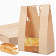 thumbnail image 1 of 50Pcs Bread Toast Paper Bag with Sealing Sticker, 50 Pcs Windowed Paper Bread Bags Bags Sealing Stickers with Thank You Stickers Baked Goods Packaging Paper Bags, 1 of 9