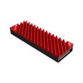 thumbnail image 2 of M.2-3 Radiator M.2 SSD Heat Sink Aluminum Heat Sink Tool-free Design Radiator with Thermal Pad for M.2 2280 SSD Red, 2 of 7