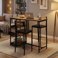 thumbnail image 3 of QinaQin Three-Piece Dining Table and Chair Set Includes Storage Space, Two Pu-Padded Dining Chairs for Small Apartments and Bedrooms for Small Homes and Apartments, 3 of 8