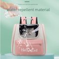 thumbnail image 2 of Stylish Color Contrast Pet Travel Backpack for Cats - Large Capacity, Breathable PVC & Oxford Cloth, Portable Design for Outdoor Use - Wholesale & Dropshipping Available (5021 Pink), 2 of 6