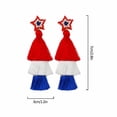 thumbnail image 3 of QIQUWOHUL 4 Of July Earrings Beaded American Flag Star Earrings For Women Handmade Tassel Dangle Independence Day Patriotic Earrings Memorial Day Holiday Jewelry, 3 of 9