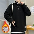 thumbnail image 2 of Men's Fake Two Long-Sleeved Sweater-Plus Velvet Loose Top, 2 of 12