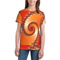 thumbnail image 3 of Wukai Orange Rotating Youth Unisex Short Sleeve T-Shirt for Boys, Girls, Teens, and Kids-Small, 3 of 7