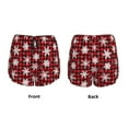 thumbnail image 5 of Picia Snowflakes On A Buffalo Plaid Christmas Pattern Women's 2 in 1 Athletic Running Shorts High Waisted Workout Casual Gym Sweat Shorts with Comfy Liner Zipper Pockets-Medium, 5 of 9