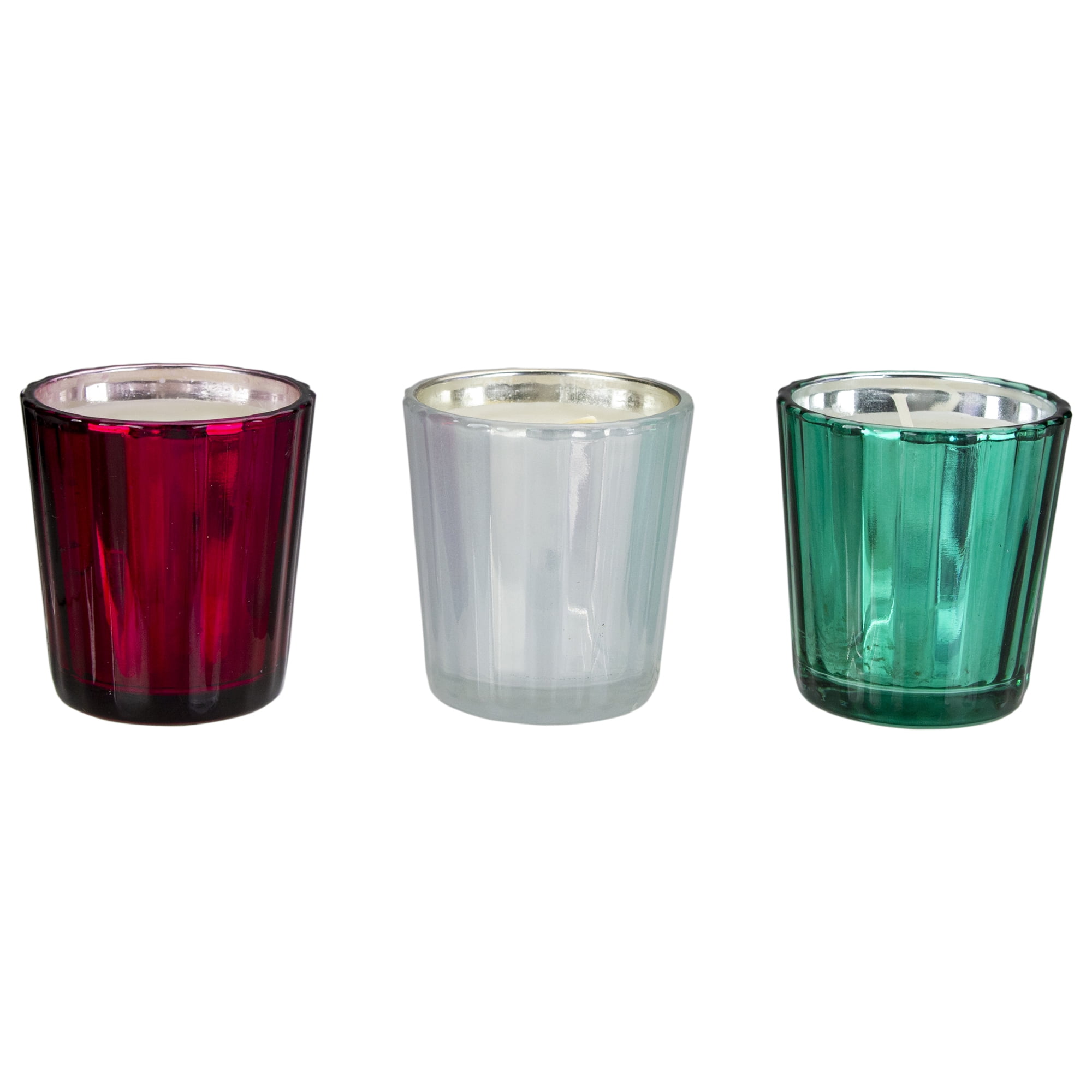 Set of 3 Christmas Mulberry Scented Votive Candles Gift Set 2.5
