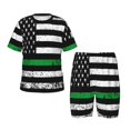 thumbnail image 1 of Balery American Flag Conjunto de Pijama Infantil de Manga Corta con Estampado – Ropa de Dormir de Algodón Suave-Small, 1 of 6