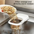 thumbnail image 5 of Sink Hanging Drain Basket Stainless Steel Corner Sink Strainer Basket Holder with Suction Cup, Sink Filter Basket Garbage Filter Mesh Kitchen Filter, for Kitchen Leftover, 5 of 6
