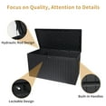 thumbnail image 5 of 230 Gallon Extra Deck Box Lockable Resin Outdoor Storage Box Waterproof Outdoor Container for Patio Furniture Cushions, Pool,Black, 5 of 7