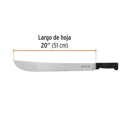 TRUPER T-460-22B Black Handle Machetes Rivetless 22 (56cm)