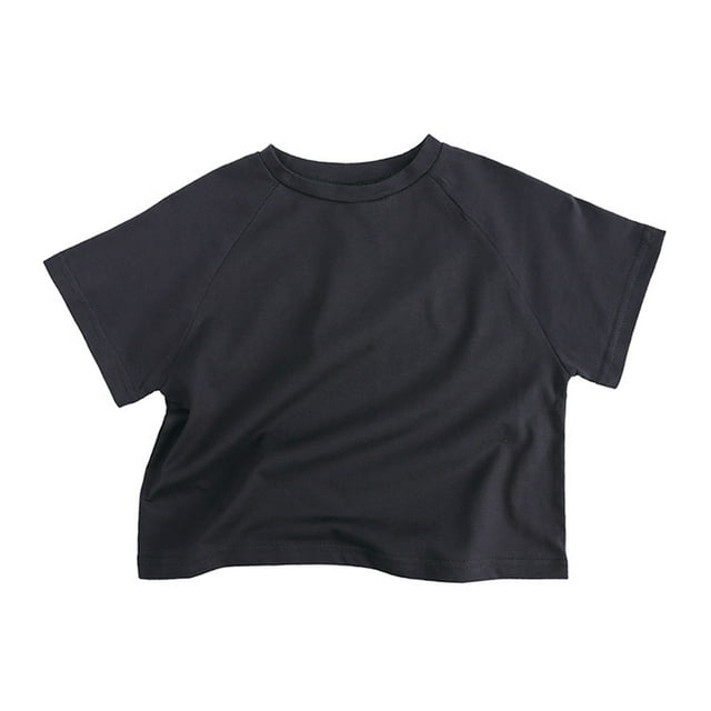 Boys Girls Summer Tops Tees Short Sleeve Classic Loose Fit Soft Basic T Shirt Pullover Top Daily Spring Shirts For Kid 9-12M
