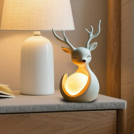 Animal-Shaped Nursery Night Light-Baby/kid-friendly style night light with animal designs ideal for nurseries Nordic style animal night light ornaments purple