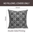 thumbnail image 2 of LALILO Throw Pillow Covers Chinese Black White Symmetric Geometric Cushion Cover 18" x 18", 2 Pack, 2 of 6