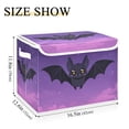 thumbnail image 3 of Foldable Fabric Storage Bin With Handle Collapsible Basket Box Storage With Lid Organizer Black Bat, 3 of 7
