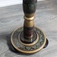 thumbnail image 5 of Natural Geo Rosewood Round Wooden 18" Accent Table - Army Green, 5 of 7