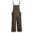 thumbnail image 5 of Women's Jumpsuits Casual Long Rompers Wide Leg Baggy Solid Color Bibs Overalls Pants for Women Girls Womens Clothes, 5 of 5