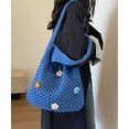 thumbnail image 5 of Kukuzhu Crochet Tote Bag for Women Hollow Shoulder Bag Knit Tote Bag Large Hobo Bag Summer Aesthetic Knit Bag with Flower Decor, 5 of 7