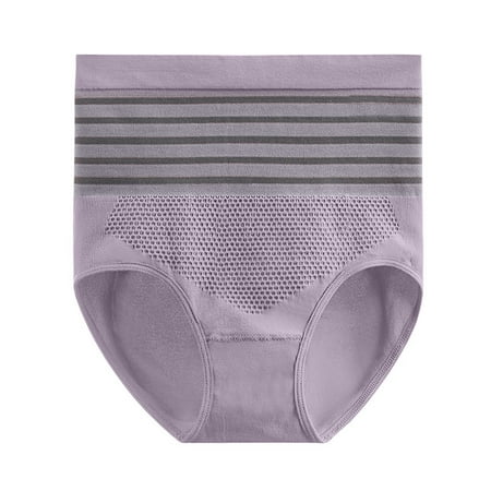 

Knosfe Womens Panties Briefs Tummy Control Seamless Mid Waisted Women Panties Purple M