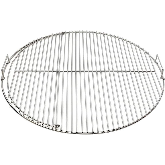 SnS Grills Slow 'N Sear® EasySpin 24" Hinged Grill Grate — 304 Stainless Two-Zone Replacement Grate for Weber Summit Charcoal Grill