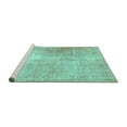 thumbnail image 2 of Ahgly Company Machine Washable Indoor Rectangle Persian Turquoise Blue Traditional Area Rugs, 7' x 9', 2 of 4
