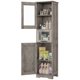 thumbnail image 4 of Mueble de Almacenamiento para Baño de 170 cm - Gabinete Alto con Puertas de Cristal, Cajón Inferior y Repisas Regulables - Diseño Compacto para Baño, Cocina o Recibidor - Gris, 4 of 8