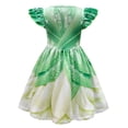 thumbnail image 2 of Little Girls Princess Dress Ruffle Sleeve Summer Cartoon Casual Print Dress With Bag, 2 of 7