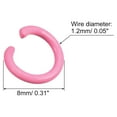thumbnail image 2 of Unique Bargains Open Jump Rings, 8mm Colorful O-ring Connectors for DIY Crafts Jewelry Making, Carbon Steel, Pink, 100Pack, 2 of 5