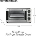 thumbnail image 2 of Refurbished (Good) Hamilton Beach Air Fryer Toaster Oven - 31403C, 2 of 4