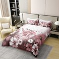 thumbnail image 2 of 3D Butterflies 100% Cotton Duvet Cover Twin Size, Pink Insects Butterfly Printed Bedding Set, Wildlife Animals Soft Comforter Cover For Bedroom, Daisy Flowers Quilt Cover, 2 of 5