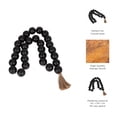 thumbnail image 6 of Wooden Beads Garland with Tassel Accent for Home Decor and Bathroom - Draped Styling Detail for Office, Room and Living Room - Shelf and Coffee Table Decor for Styled Surfaces - 2", Black, 6 of 11