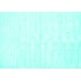 thumbnail image 1 of Ahgly Company Machine Washable Indoor Rectangle Solid Turquoise Blue Modern Area Rugs, 5' x 7', 1 of 4