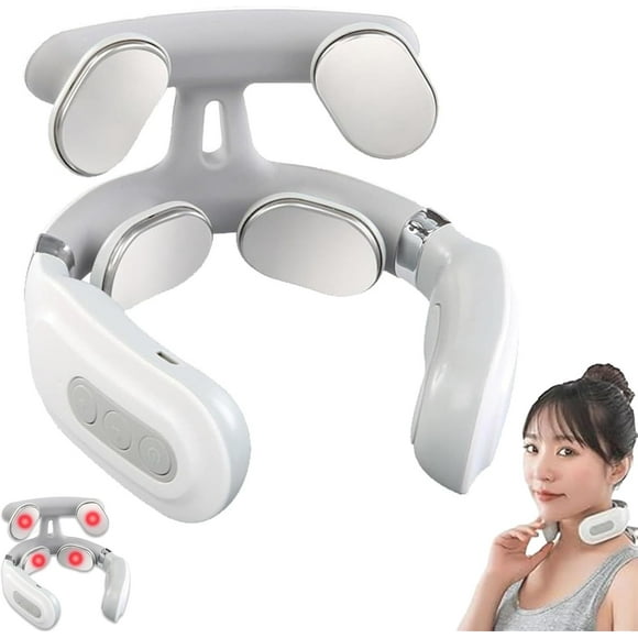 Vitality Magic Pro 2.0 Neck Massager, 2025 New Portable Vitality Magicpro 2.0 Massager, Featuring 4 Heated Heads, with 6 Vibration Modes & 15 Intensity Levels, for Home/Office/Travel
