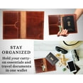 thumbnail image 3 of Madosh, Genuine Leather Passport Holder,Travel Wallet,Brown Passport Card Cover,Bifold passport Case,RFID Blocking Card Wallet, 3 of 5