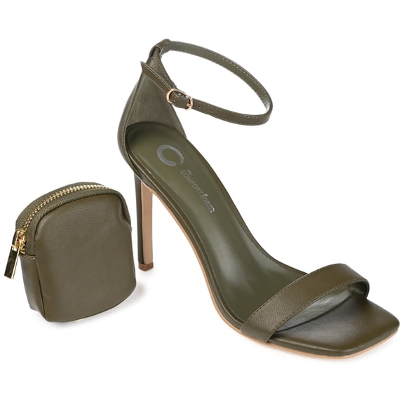 Journee Womens Everton Open Toe High Stiletto Sandals