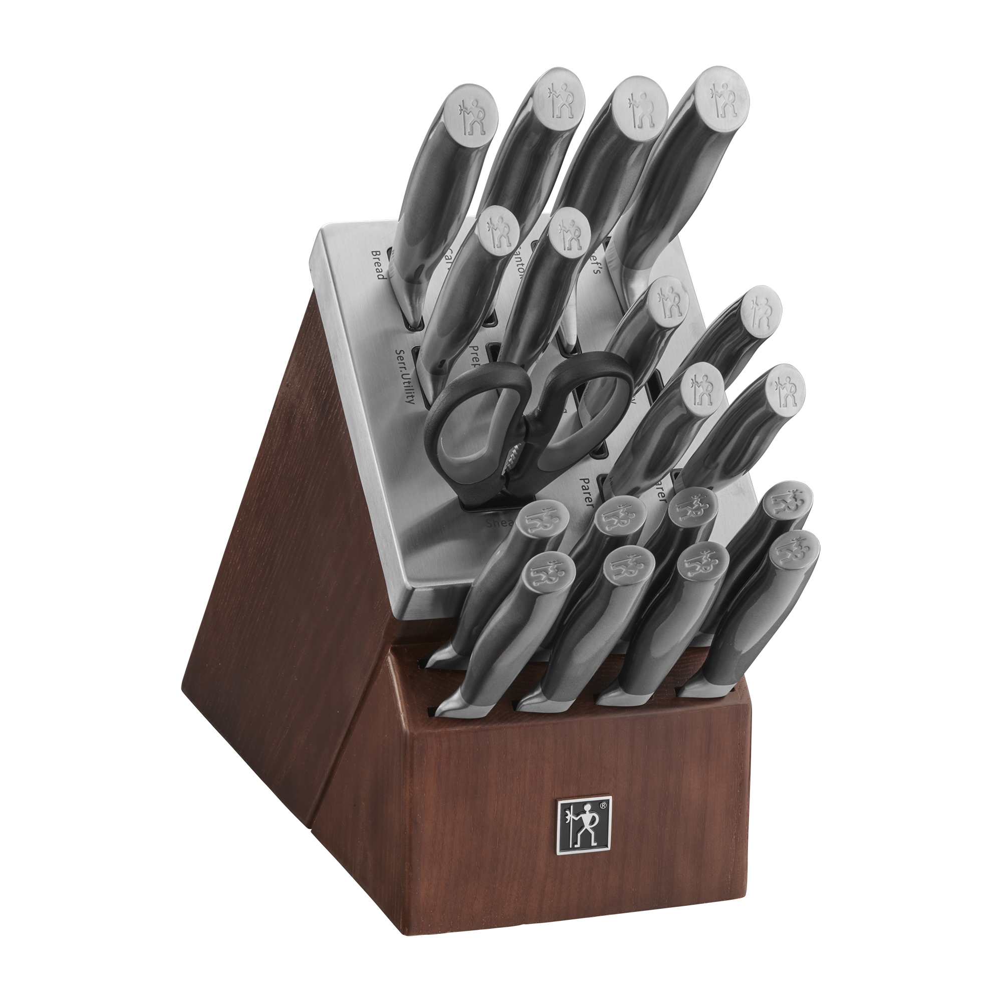 Henckels Graphite 20-pc Self-Sharpening Knife Set with Block, Chef Knife, Paring Knife, Utility Knife, Bread Knife, Steak Knife, Brown - image 4 of 4