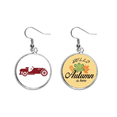 thumbnail image 1 of Rojo coches clasicos silueta geométrica Pendiente del lóbulo de la joyería del pendiente de la hoja del otoño Unbranded M, 1 of 3